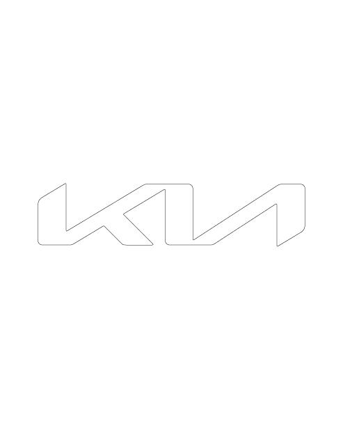 Adesivo Logo Nuovo "Kia" - Bianco