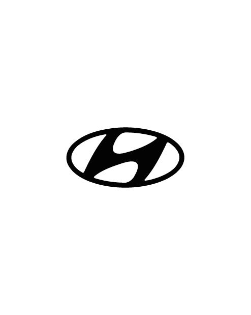 Adesivo Emblema Hyundai - Nero