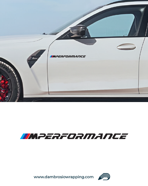 Adesivo Bmw M Performance per laterale