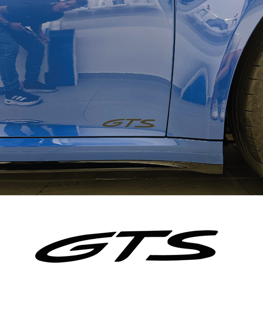 Porsche "GTS" lettering sticker