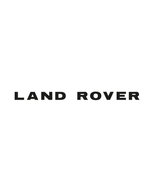 Adesivo Logo "Land Rover" Orizzontale - Nero