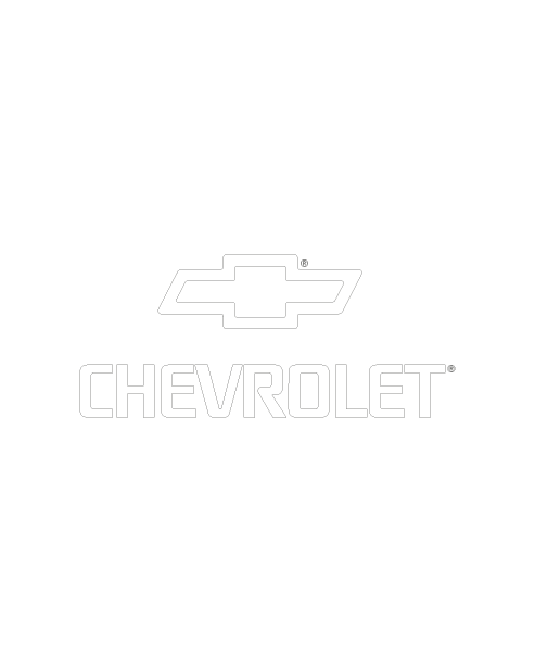 Adesivo Logo Chevrolet Completo - Bianco