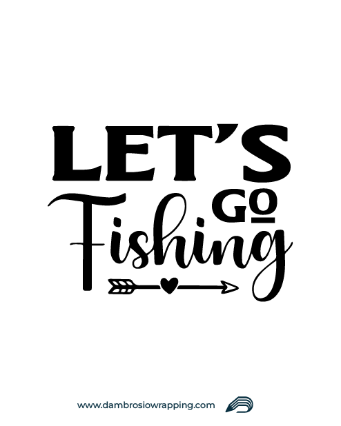 Adesivo "Let's go Fishing" - "Andiamo a pescare"