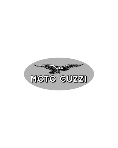 Adesivo Bollo Logo Moto Guzzi Grigio