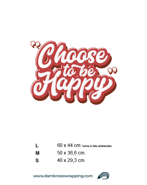 Adesivo per frigorifero - Choose to Be Happy