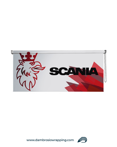 Tenda a rullo oscurante - SCANIA Emblema Bianca