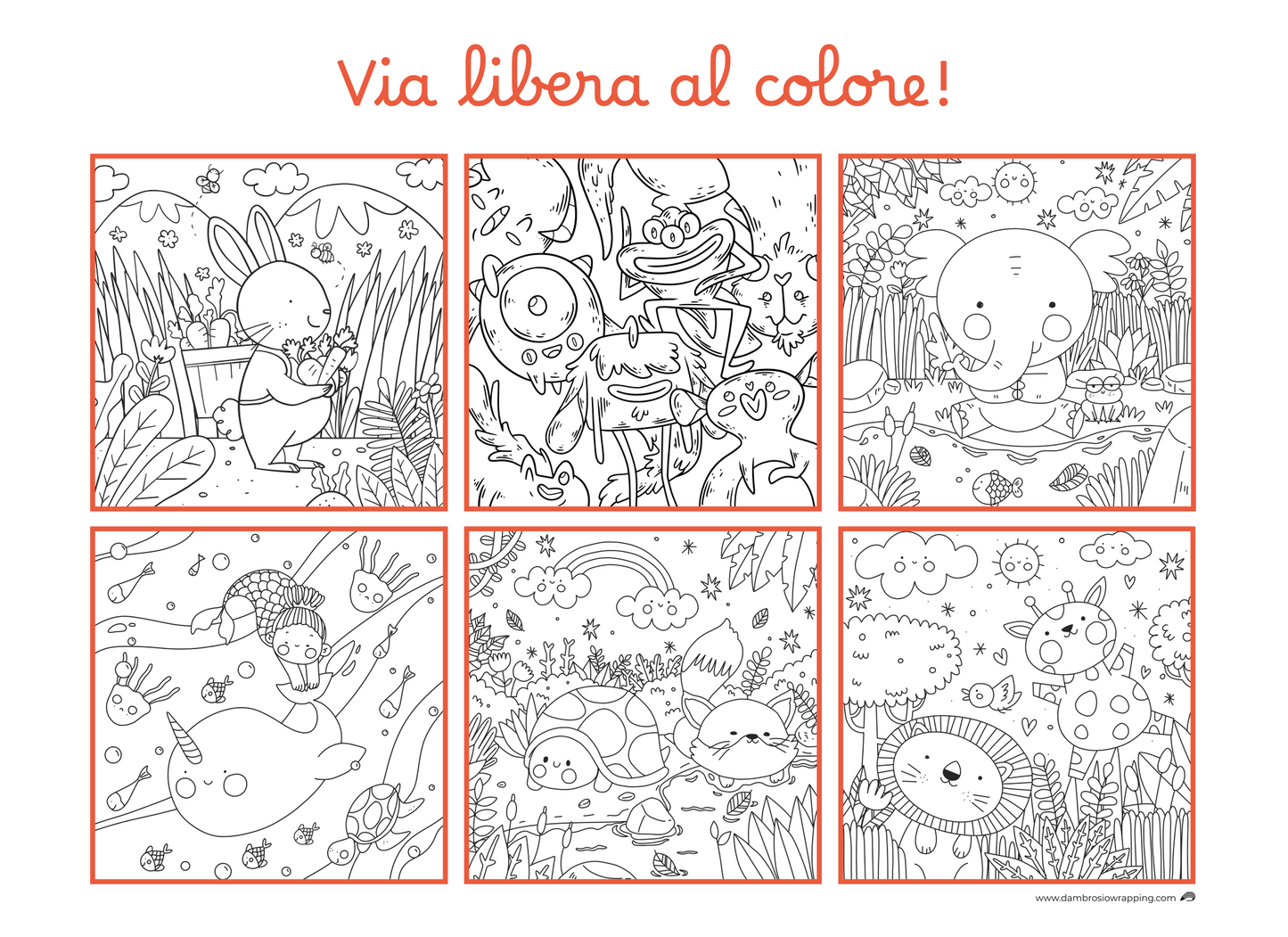 Lavagna Riscrivibile/Riposizionabile - Disegni da Colorare per Bambini