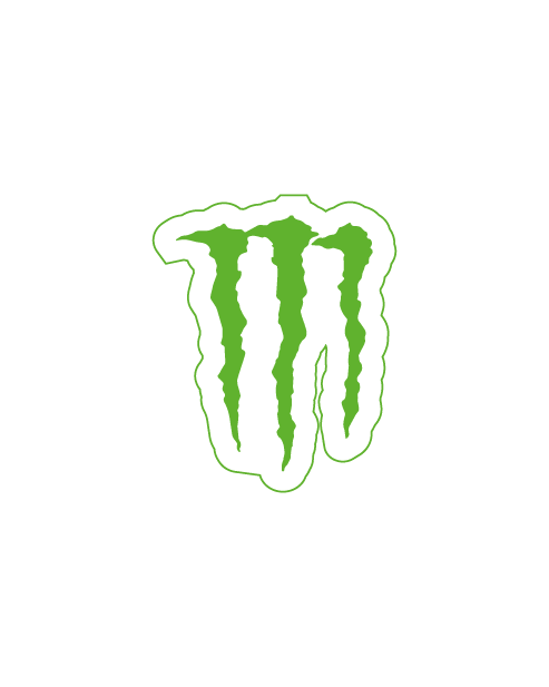 Adesivo Logo Monster Energy su bianco