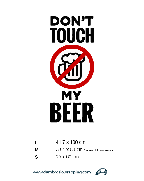 Adesivo per frigorifero - Don't Touch My Beer / Non toccare la mia birra