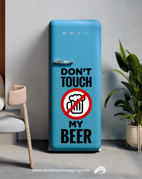 Adesivo per frigorifero - Don't Touch My Beer / Non toccare la mia birra