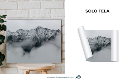 Tela / Quadro Montagna nella Nebbia