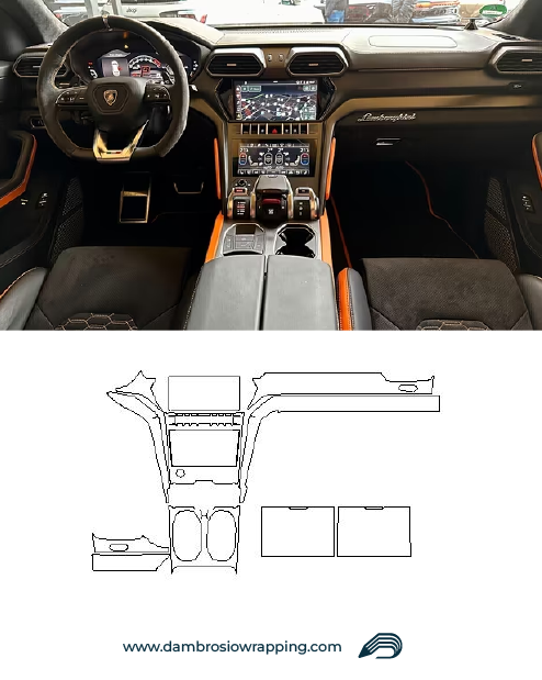 Kit Pellicola Protettiva Interni Lamborghini - Urus / Urus S Performante 2022